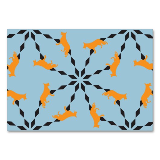 Silhouette Tischnummer (Rückseite)