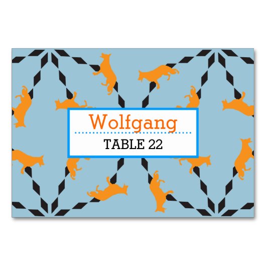 Silhouette Tischnummer (Vorderseite)