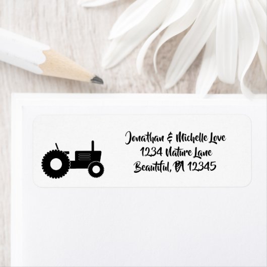 Silhouette-Traktor-Bauernhof-Adresse (Insitu)