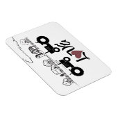 Silhouette Traktor Couple in LIEBE Farm Magnet (Rechte Seite)