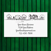 Silhouette Traktor und bezaubernder Landbetrieb Visitenkarte