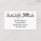 Silhouette Traktor und bezaubernder Landbetrieb Visitenkarte (Rückseite)