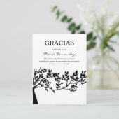 Silhouette Tree Espanol Beerdigung Danke Gracias (Stehend Vorderseite)