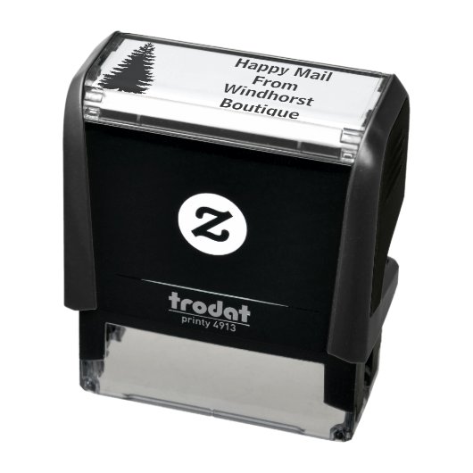 Silhouette Tree Happy Mail Firmenname Permastempel (Produkt)