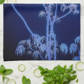 Silhouette Tree in Royal Blues Küchen Handtücher (Gefaltet)