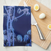 Silhouette Tree in Royal Blues Küchen Handtücher (Viertel Falte)