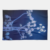 Silhouette Tree in Royal Blues Küchen Handtücher (Horizontal)