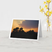Silhouette Tree Landschaft Karte (Gelbe Blume)