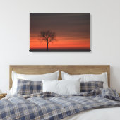 Silhouette Tree Stretched Canvas Print Leinwanddruck (Insitu (Schlafzimmer))