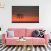 Silhouette Tree Stretched Canvas Print Leinwanddruck (Insitu (Wohnzimmer))