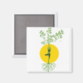 Silhouette Tree Yoga Meditation Magnet (Vorderseite/Rückseite)