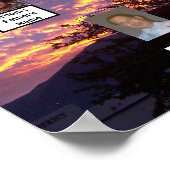 Silhouette Trees Sunset Foto Family Trees Poster (Ecke)