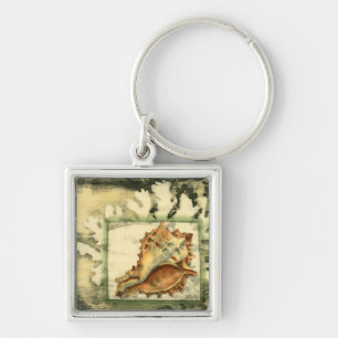 Silhouette-Tritonshorn-Muschel Schlüsselanhänger