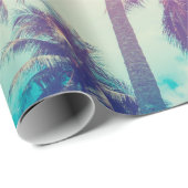 Silhouette tropical palm tree with sun light on su geschenkpapier (Rolleneckpunkt)