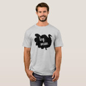 Silhouette Türkei Leg Man Funny Erntedank T-Shirt (Vorne ganz)