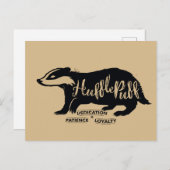 Silhouette-Typografie Harry Potter | HUFFLEPUFF™ Postkarte (Vorne/Hinten)