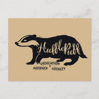 Silhouette-Typografie Harry Potter | HUFFLEPUFF™ Postkarte