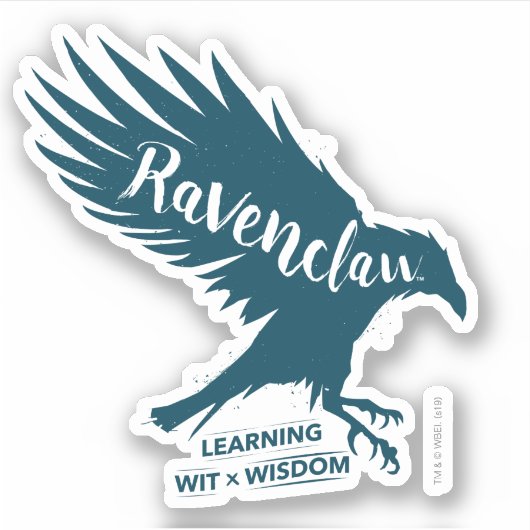 Silhouette-Typografie Harry Potter | RAVENCLAW™ Aufkleber (Vorderseite)