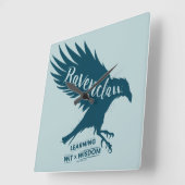Silhouette-Typografie Harry Potter | RAVENCLAW™ Quadratische Wanduhr (Winkel)