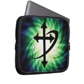 Silhouette überqueren; Glühen Laptopschutzhülle (Vorne Rechts)