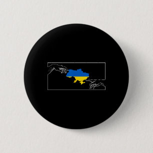 Silhouette Ukrainische Flagge Michelangelo Hände U Button