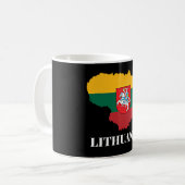 Silhouette und Flagge Litauens Kaffeetasse (Vorderseite Links)