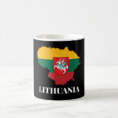Silhouette und Flagge Litauens Kaffeetasse (Mittel)
