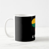 Silhouette und Flagge Litauens Kaffeetasse (Links)