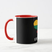 Silhouette und Flagge Litauens Tasse (Links)
