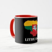 Silhouette und Flagge Litauens Tasse (Vorderseite Links)