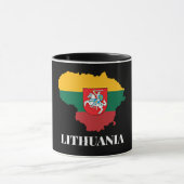 Silhouette und Flagge Litauens Tasse (Zentrum)