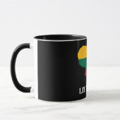 Silhouette und Flagge Litauens Tasse (Links)