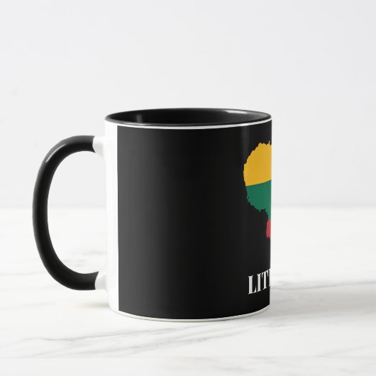Silhouette und Flagge Litauens Tasse (Links)