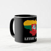 Silhouette und Flagge Litauens Tasse (Vorderseite Links)