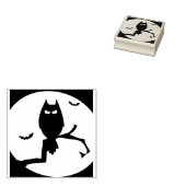 Silhouette und Fledermäuse Briefmarke Gummistempel (Stempel)