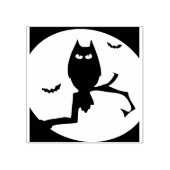 Silhouette und Fledermäuse Briefmarke Gummistempel (Prägung)