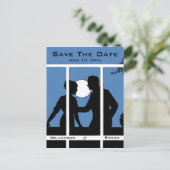 Silhouette und Mondlicht Save the Date Postkarten (Stehend Vorderseite)