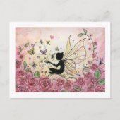 Silhouette und Rose Postkarte (Vorderseite)