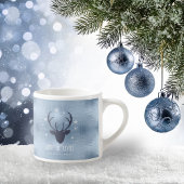 Silhouette und Schneeflocken Blaue ID861 Espressotasse