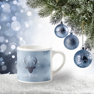 Silhouette und Schneeflocken Blaue ID861 Espressotasse