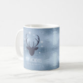 Silhouette und Schneeflocken Blaue ID861 Kaffeetasse (Vorderseite Links)