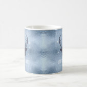 Silhouette und Schneeflocken Blaue ID861 Kaffeetasse (Mittel)