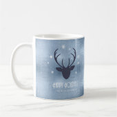 Silhouette und Schneeflocken Blaue ID861 Kaffeetasse (Links)