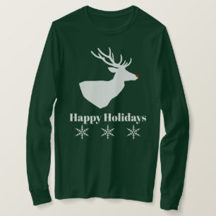 Silhouette und Schneeflocken T-Shirt