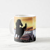 Silhouette und Wasserfall Kaffeetasse (Vorderseite Links)