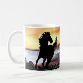 Silhouette und Wasserfall Kaffeetasse (Links)