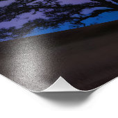 Silhouette unter dem Vollmond Fotodruck (Ecke)