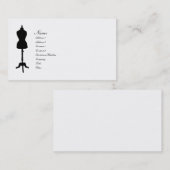 Silhouette V. 2 der Kleiderform-II Visitenkarte (Vorne/Hinten)