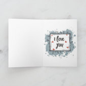 Silhouette Valentinstag Feiertagskarte (Innenseite)