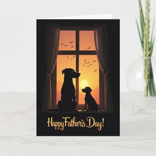 Silhouette Vatertagskarte Karte (Vorderseite)